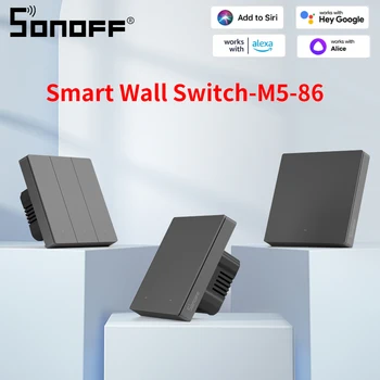 SONOFF M5 Rööpaseadja Smart Wall Lüliti EL 86 Type 1/2/3 Gang vajutada Nuppu Smart Home Lüliti Tööd Alexa,Google ' i Kodu,Alice