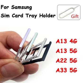 Uus Dual Sim Card Tray Omanik Samsung A13 A22 4G A33 5G SIM-Kaardi Salve Pesa Omanik Adapter, Pistikupesa Varuosad