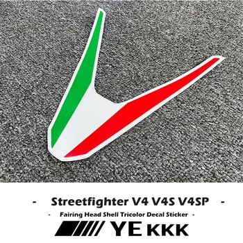 Mootorratta Voolundi Pea Shell Tricolor Decal Kleebise Jaoks Ducati Streetfighter V4 V4S V4SP Kleebis Kleebised