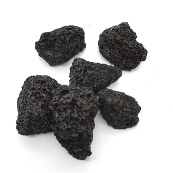 Hot müük 2-4 cm must Vulkaaniline kivim dekoratiivsed kivid lava rock grill