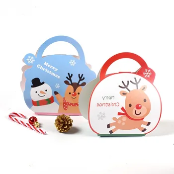 10tk Creative Christmas Candy Box Cartoon Muster Jõulud Küpsetamine Pakend Teisaldatavad Jõululaupäev Laste Kingitus Paberi Kasti