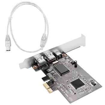 PCI Express X1 PCI-E Firewire 1394A IEEE1394 Kontrolleri Kaart PC+Metall Sobib Kasutamiseks Töölaual