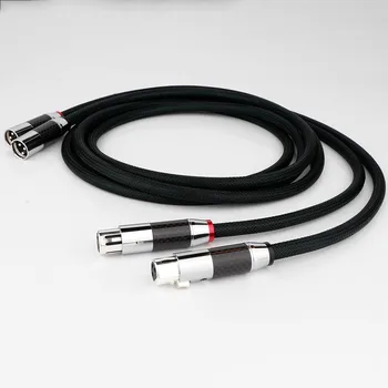 X411 HIFI PVC 2 Core Puhas Vask PCOCC Naine XLR Mees XLR-RCA Jack Audio Kaablid, Traadid Line