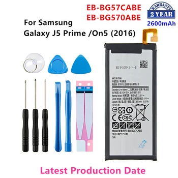 Täiesti Uus EB-BG57CABE EB-BG570ABE 2600mAh Aku Samsung Galaxy J5 Peaminister On5 (2016) G570F G570Y/M G5700 G5510 +Tööriistad