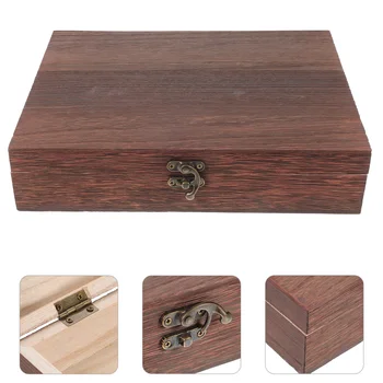 Puidust Retro Ladustamise Kasti Treasure Box Hoiukarpi Lihtne Ladustamise Mahuti Tolmu-Tõend Lukk