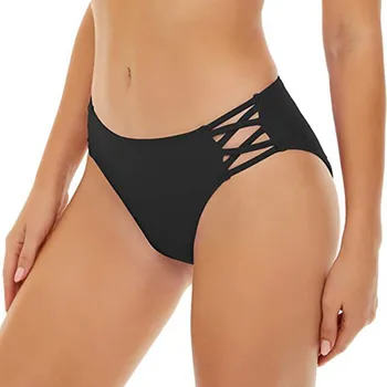 Naiste Sexy Black Supelrõivad Põhjad Suvel Daamid Õõnes Ujuda Püksikud Madal Vöökoht Lühikesed Püksid Bikini Bottom Naine Brasiilia Aluspesu