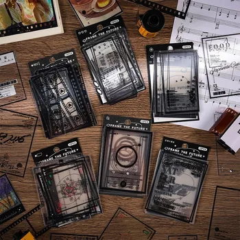 15 Tk Must-Valge filmi Filmi Kleebised Kile Ribad Foto Raami Kleebis Scrapbooking Asjade Journaling DIY Käsitöö Decor