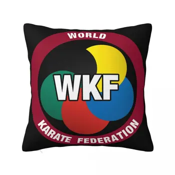 Uute Wkf Karate Maailma Liiga Padi Teenetemärgi Kodus Padja Kate Santa Claus Print Uue Aasta Pidu Diivan Padja Kate