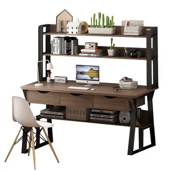 Arvuti desktop laua kodus laua raamaturiiul koostisega lihtne magamistuba uuringu kontor kirjutuslaud