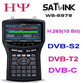 Satlink WS-6979 Digital Satellite Finder-meter DVB-S2, DVB-T2 Combo DVB-C Spektri MPEG-4 H. 265(10Bit) Maismaa Finder signaali