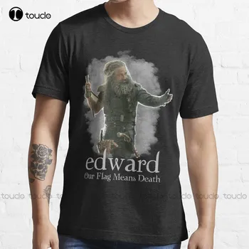 Team Edward (Blackbeard Ofmd) Meie Lipp Tähendab Surma Trendid T-Särk Meeste Särk Fashion Loominguline Vaba Aja Veetmise Naljakas Harajuku T-Särk