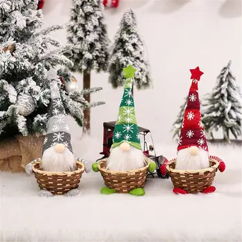 Christmas Candy Gnome Korvi Jõulud Ladustamine Santa Kingitus Korv Häid Jõule Kaunistused Koju Head Uut Aastat