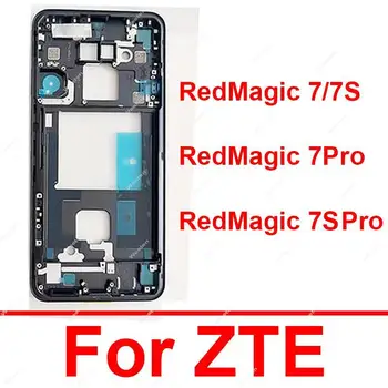 LCD Raami Keskel Eluaseme ZTE nubia Punane Magic 7 Pro 7S Pro NX679J NX709J NX709S Ees Raami Omanik Lähis-korpuse Kaas Juhul