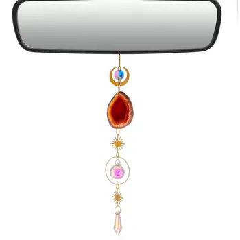 Crystal Ripats Aknas Ornament Avärav Ja Kristallist Ripats Auto Rearview Mirror Kaunistus Tarvikud Täiuslik Kingitus