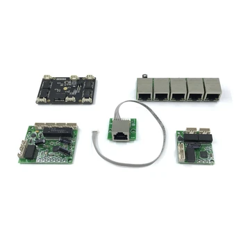 Haldamata 5port 10/100M industrial Ethernet switch module PCBA juhatuse OEM Auto-sensing Sadamate Emaplaadi Ethernet